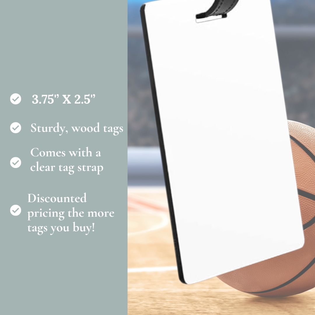Basketball Bag Tags for Sports Equipment