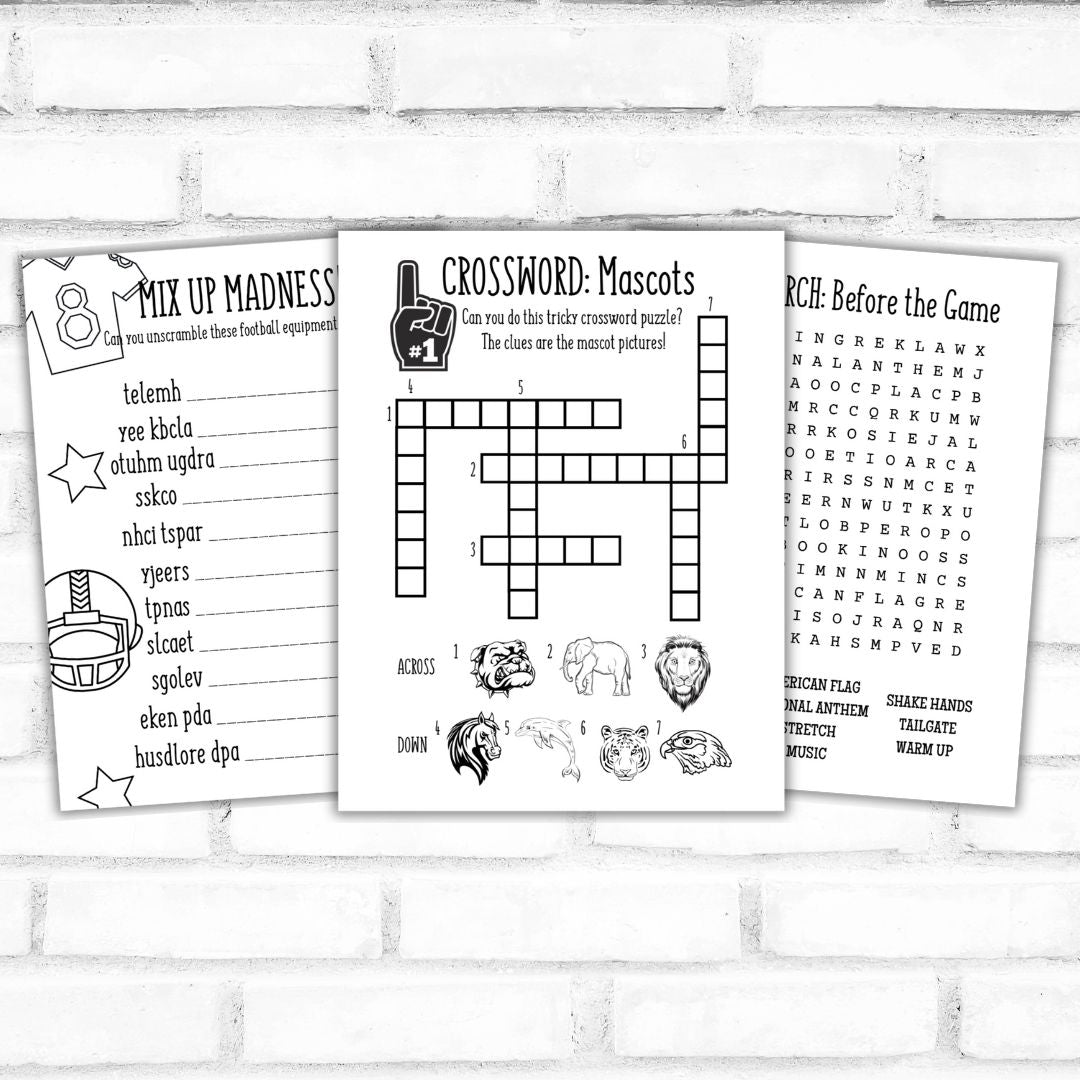 Printable Football Activity Book *Digital Download*