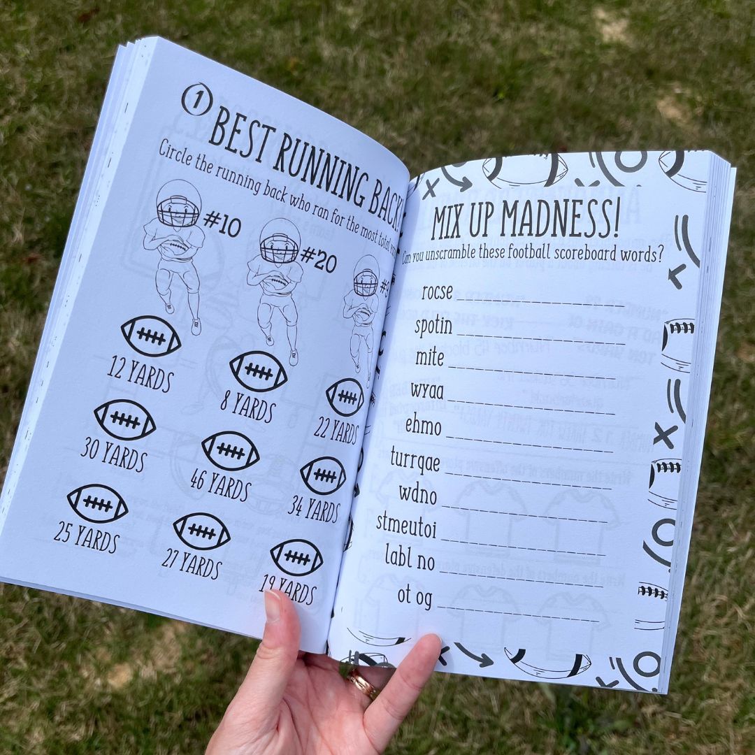 running back yardage math, unscramble football words
