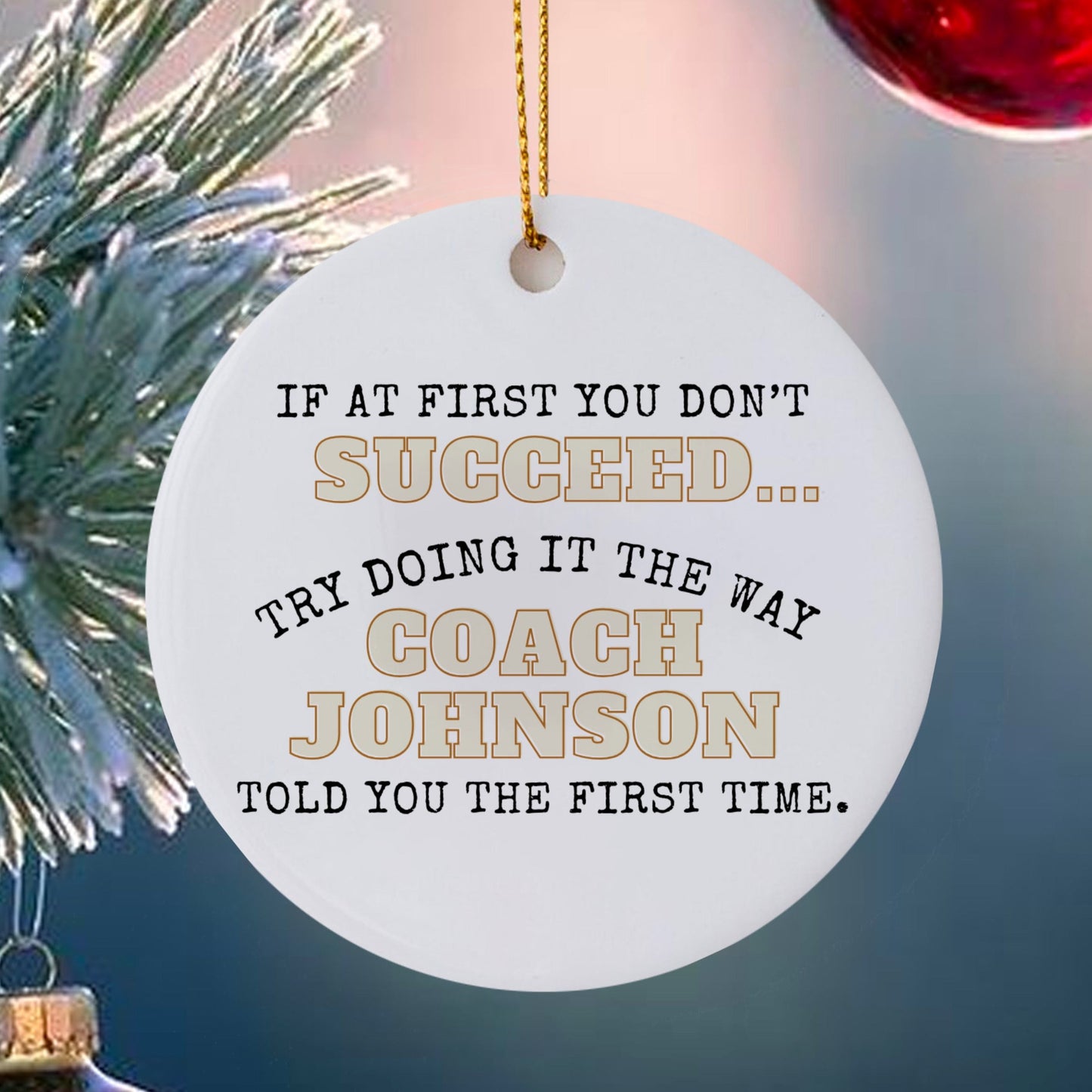 Funny Coach Ornament