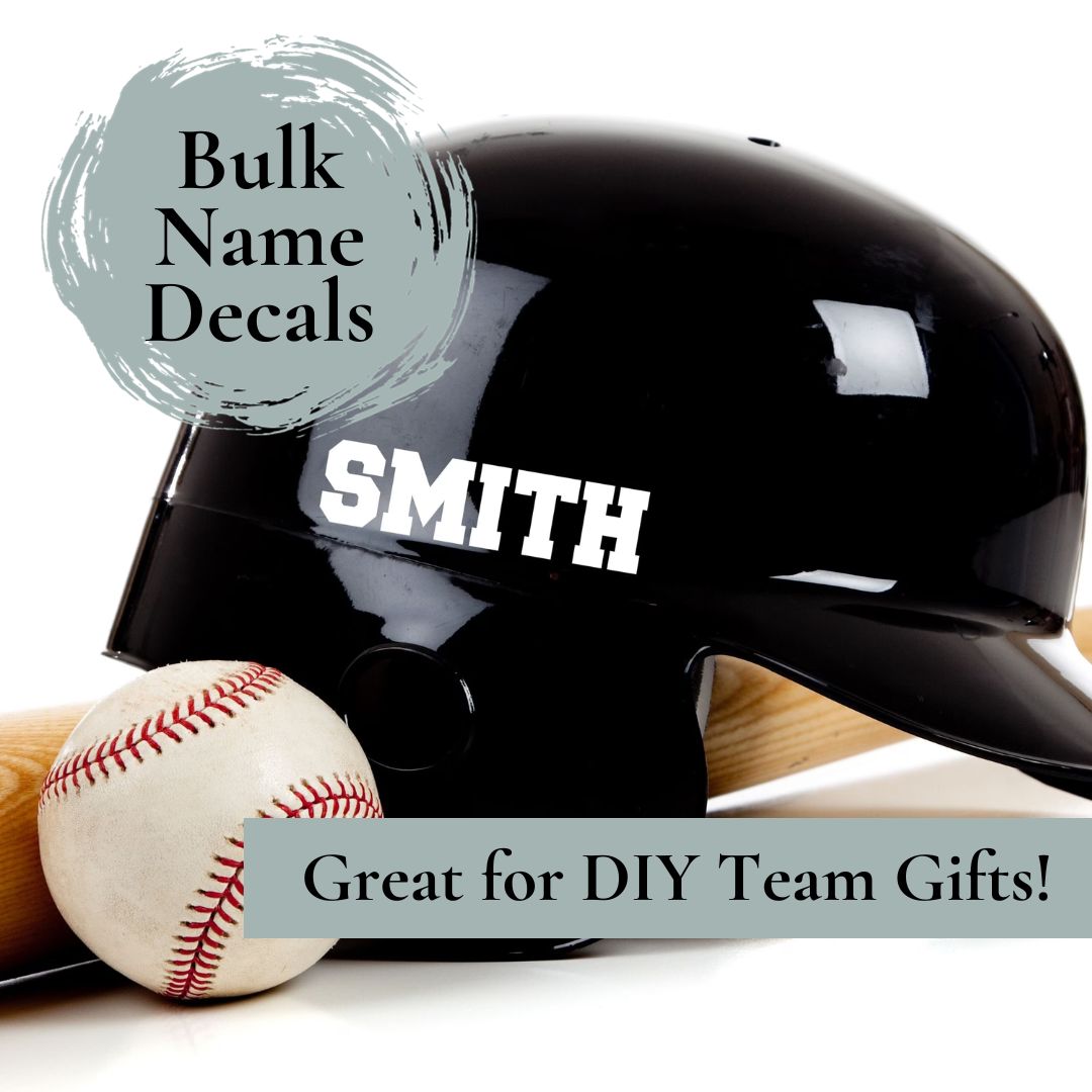 bulk name decals for diy team gifts for team equipment personalization custom team gear
