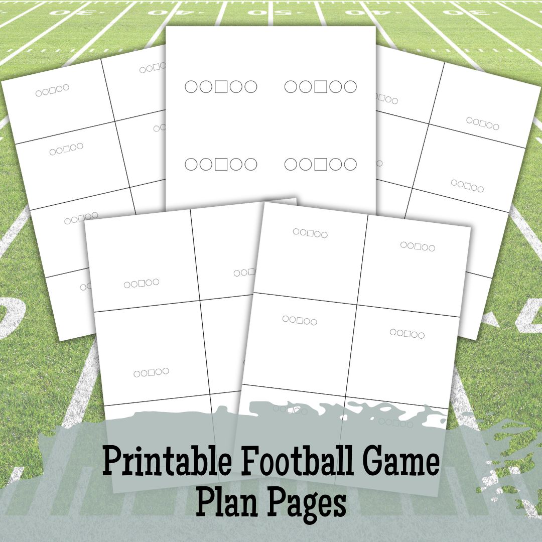Football Printable Game Plan Pages *Digital Download*