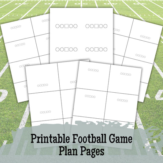 Football Printable Game Plan Pages *Digital Download*