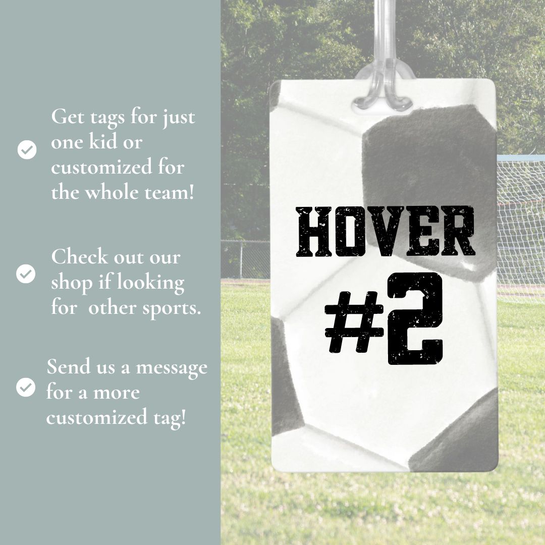 Custom Soccer Bag Tags for Sports Equipment