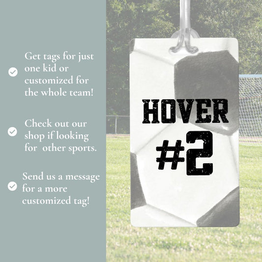Custom Soccer Bag Tags for Sports Equipment