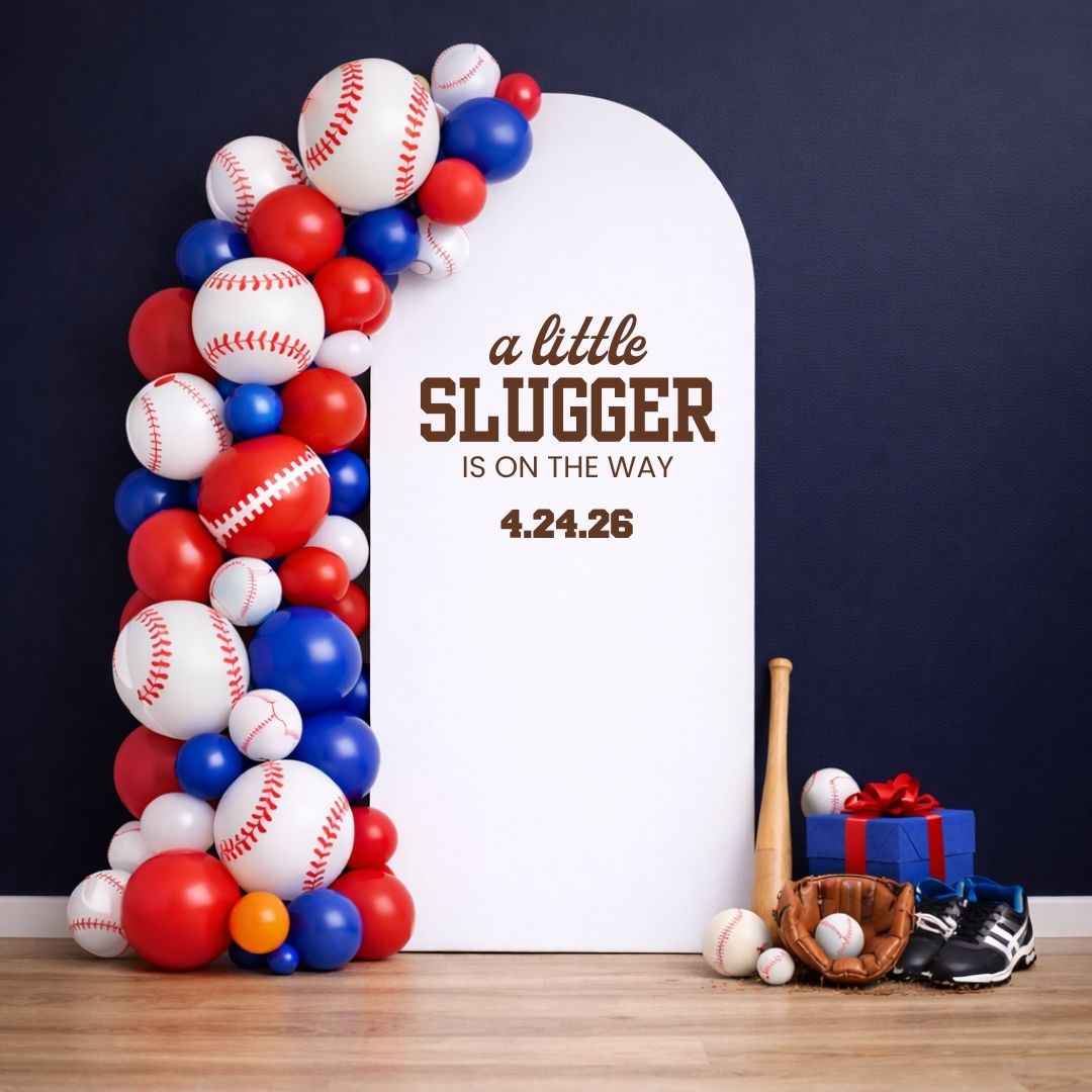 A Little Slugger is on the Way: Baby Shower Decal