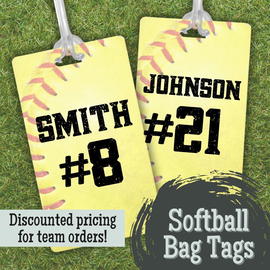 Custom Softball Bag Tags for Sports Equipment