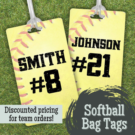 Custom Softball Bag Tags for Sports Equipment