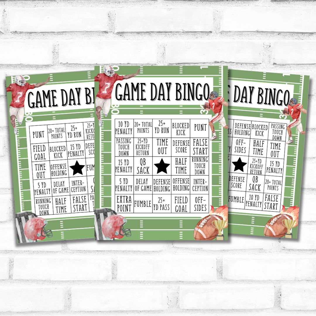 Printable Game Day Bingo Cards *Digital Download*