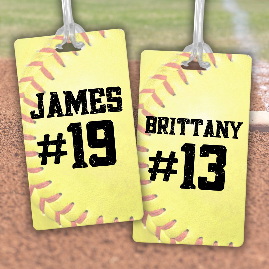Custom Softball Bag Tags for Sports Equipment