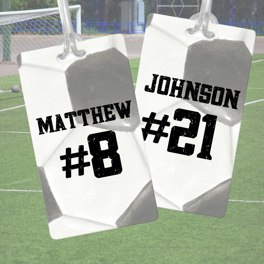 Custom Soccer Bag Tags for Sports Equipment