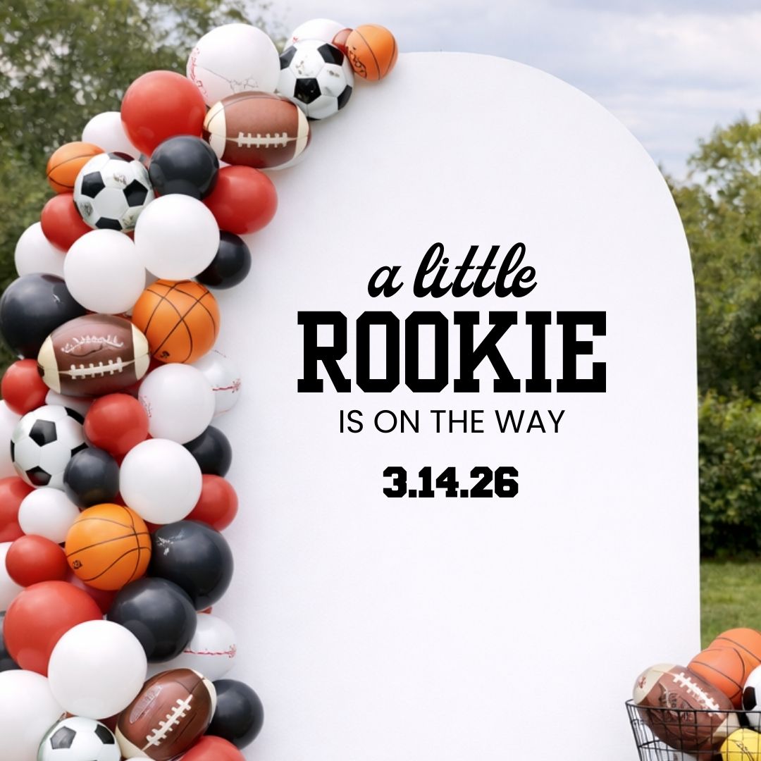 A Little Rookie is on the Way: Baby Shower Decal