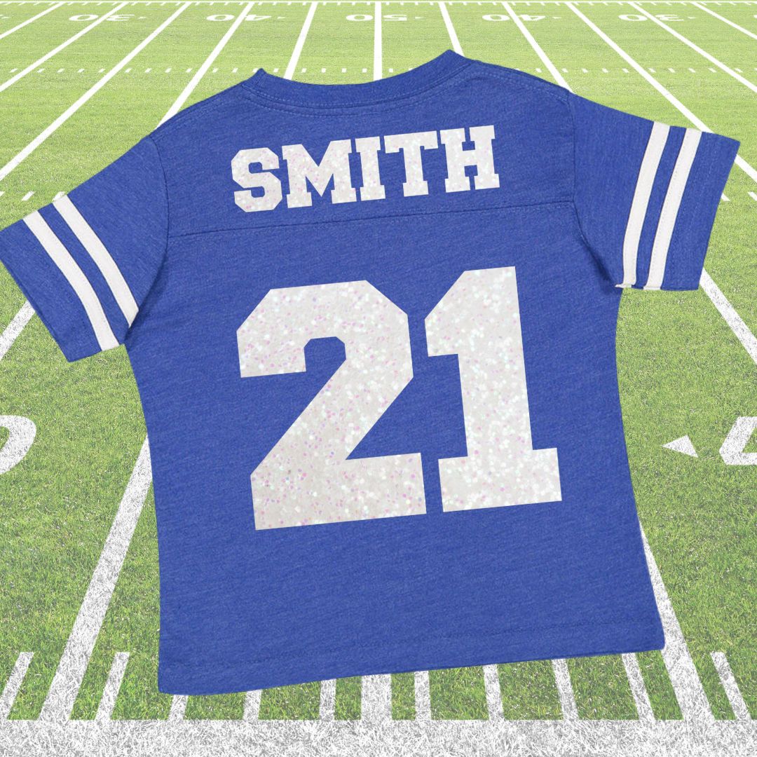 Custom Football Jersey T-Shirts and Baby Bodysuits