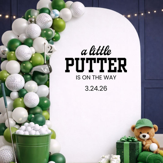 A Little Putter is on the Way: Baby Shower Decal