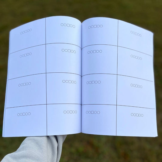 This notebook is perfect for any great football coach. It has 100 pages perfect for play designing. Each page has 8 sections for play designing with pre-drawn linemen. It makes a great gift for coaches, players, and even kids!