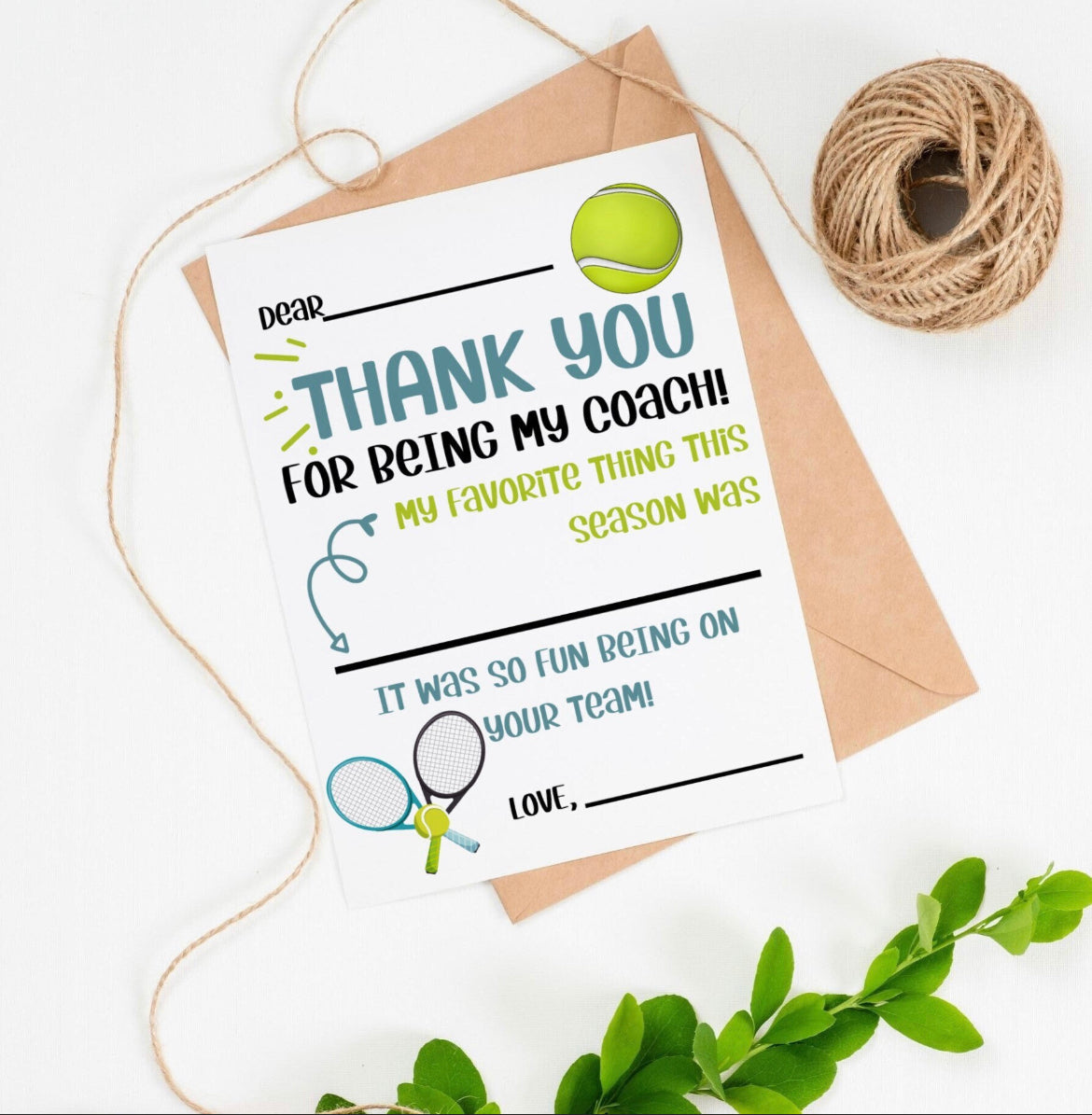 Kids Thank You Cards for Coach *Digital Download*