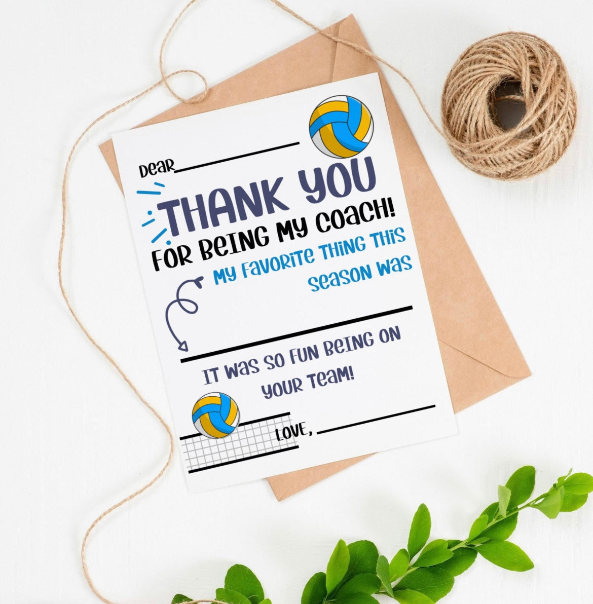 Kids Thank You Cards for Coach *Digital Download*