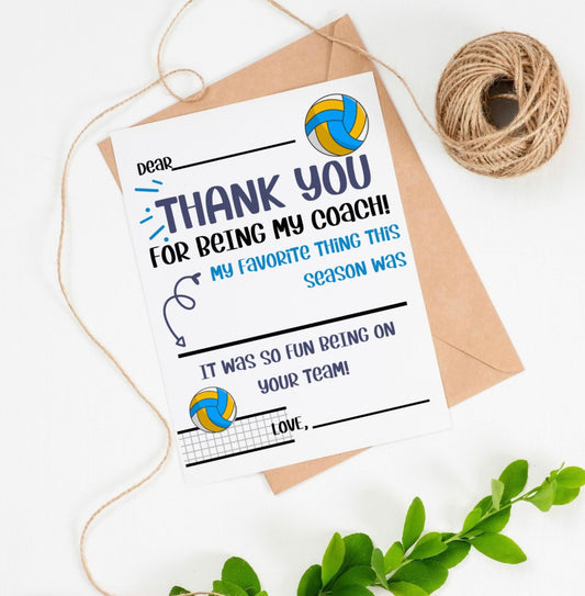 Kids Thank You Cards for Coach *Digital Download*