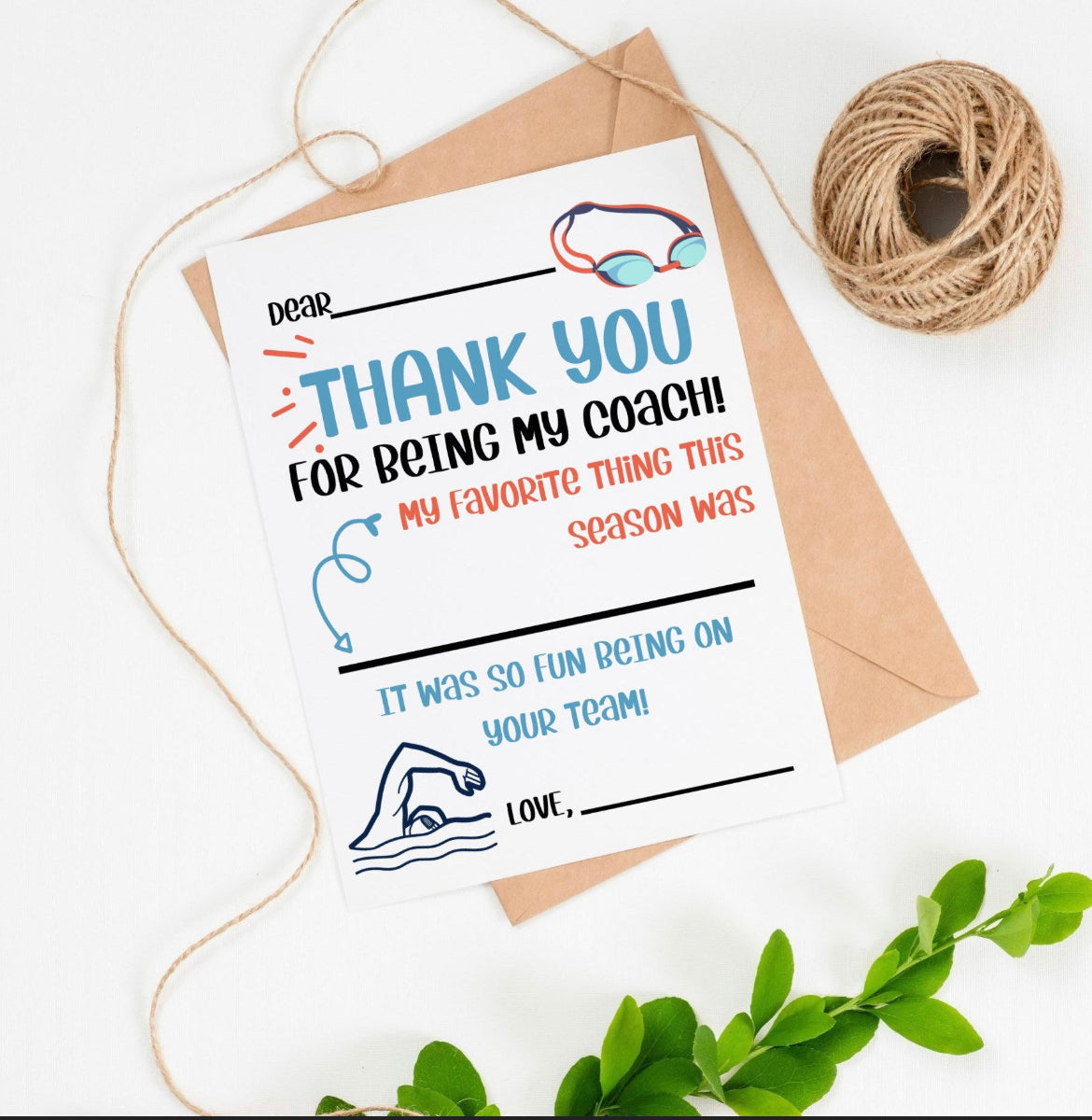 Kids Thank You Cards for Coach *Digital Download*