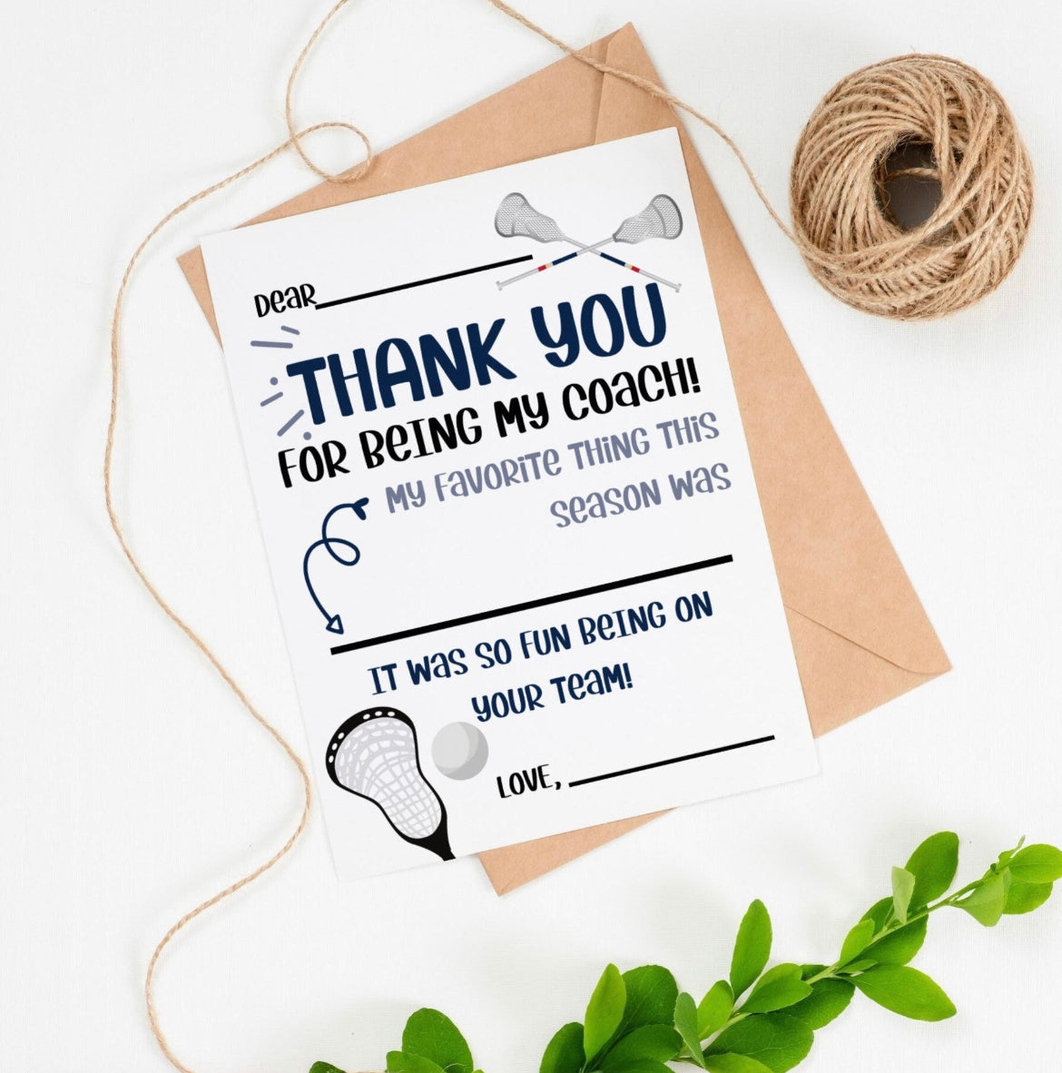 Kids Thank You Cards for Coach *Digital Download*