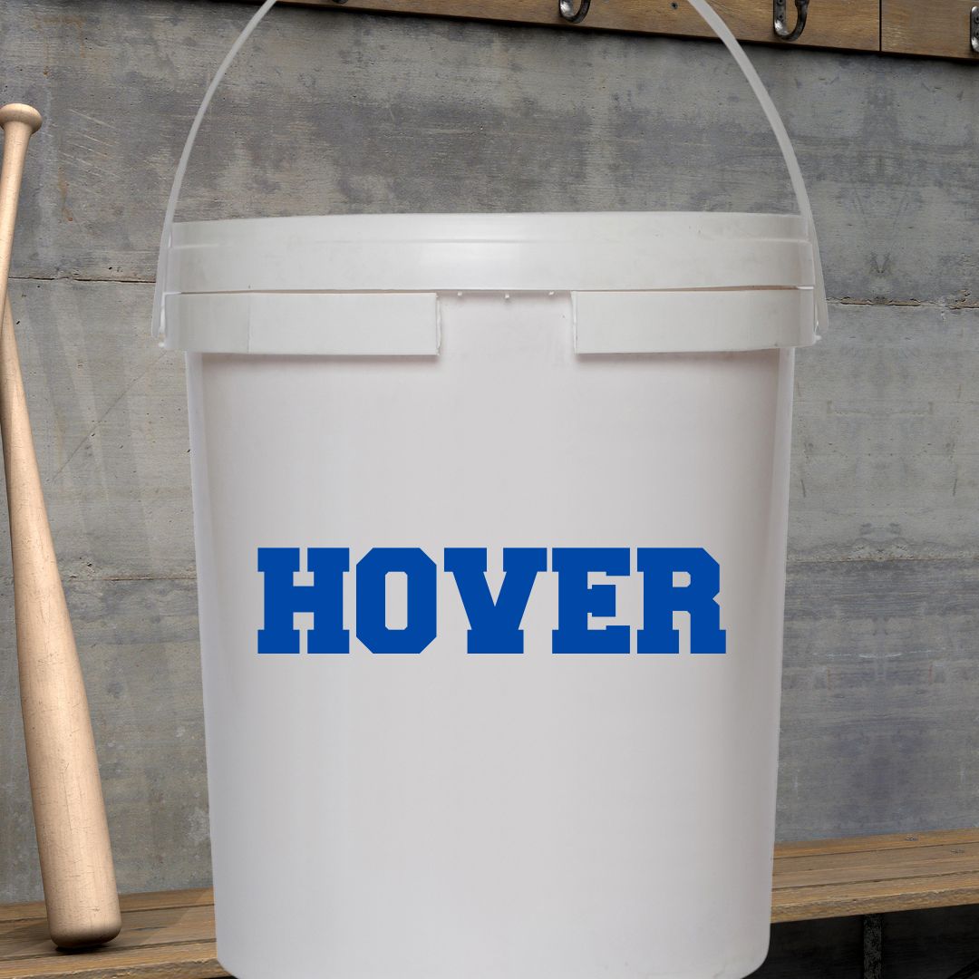 Custom Baseball Bucket Name Decal