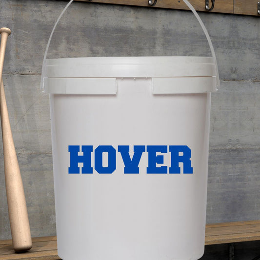 Custom Baseball Bucket Name Decal