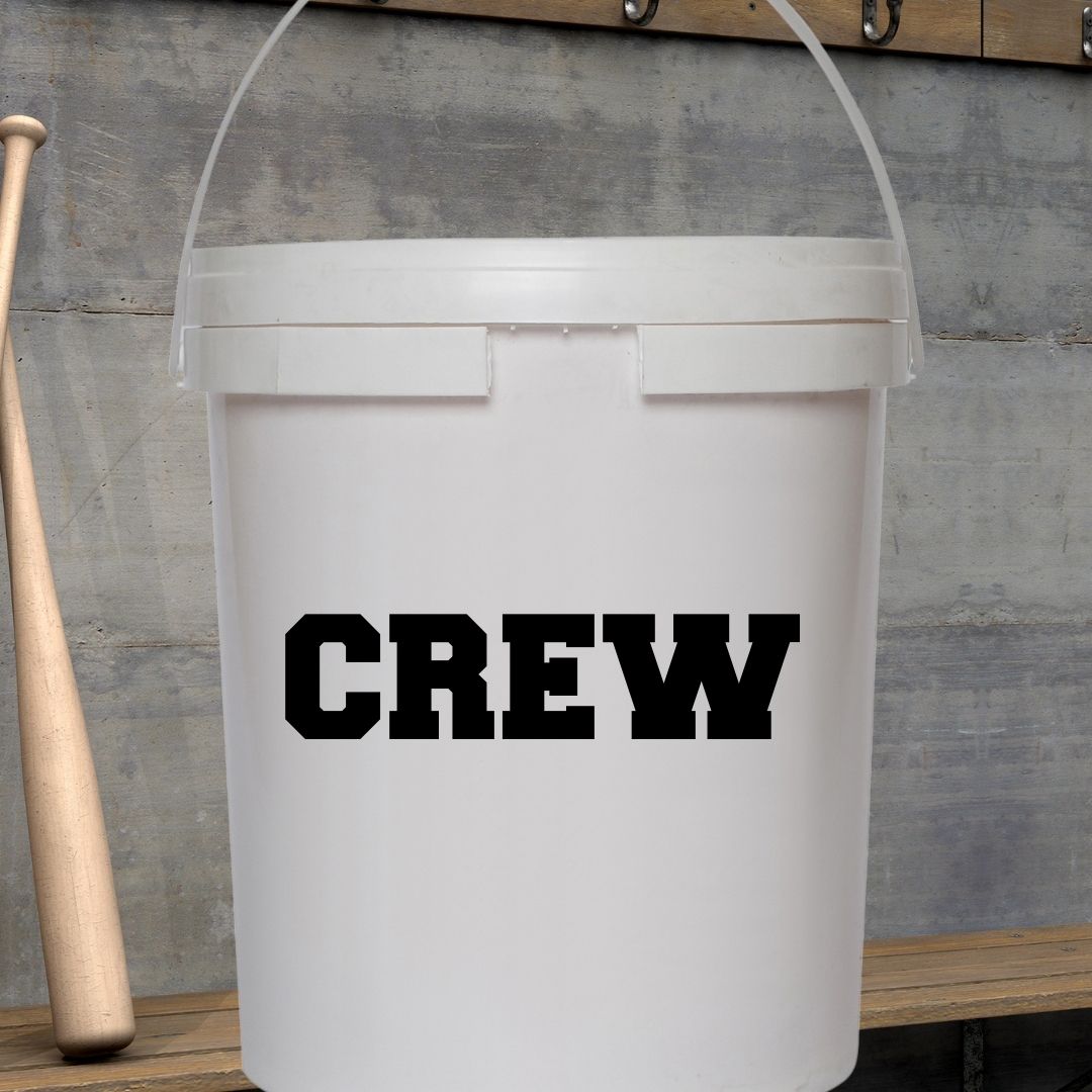 Custom Baseball Bucket Name Decal