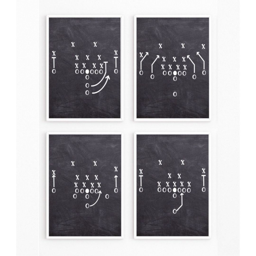 PRINTABLE Set of 4 Football Plays *Digital Download*
