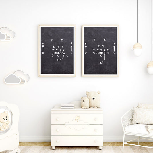 PRINTABLE Set of 4 Football Plays *Digital Download*