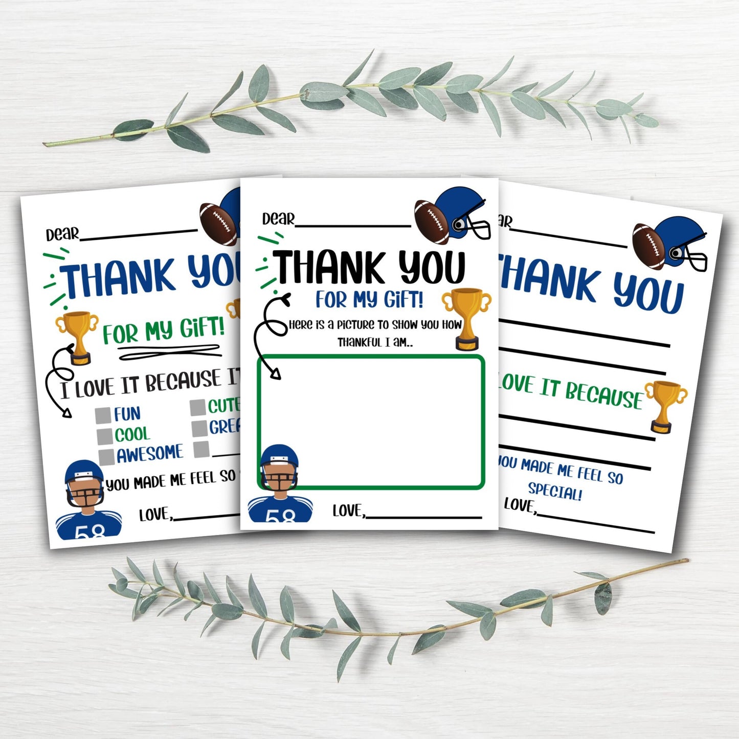 Sport Thank You Cards *Digital Download*