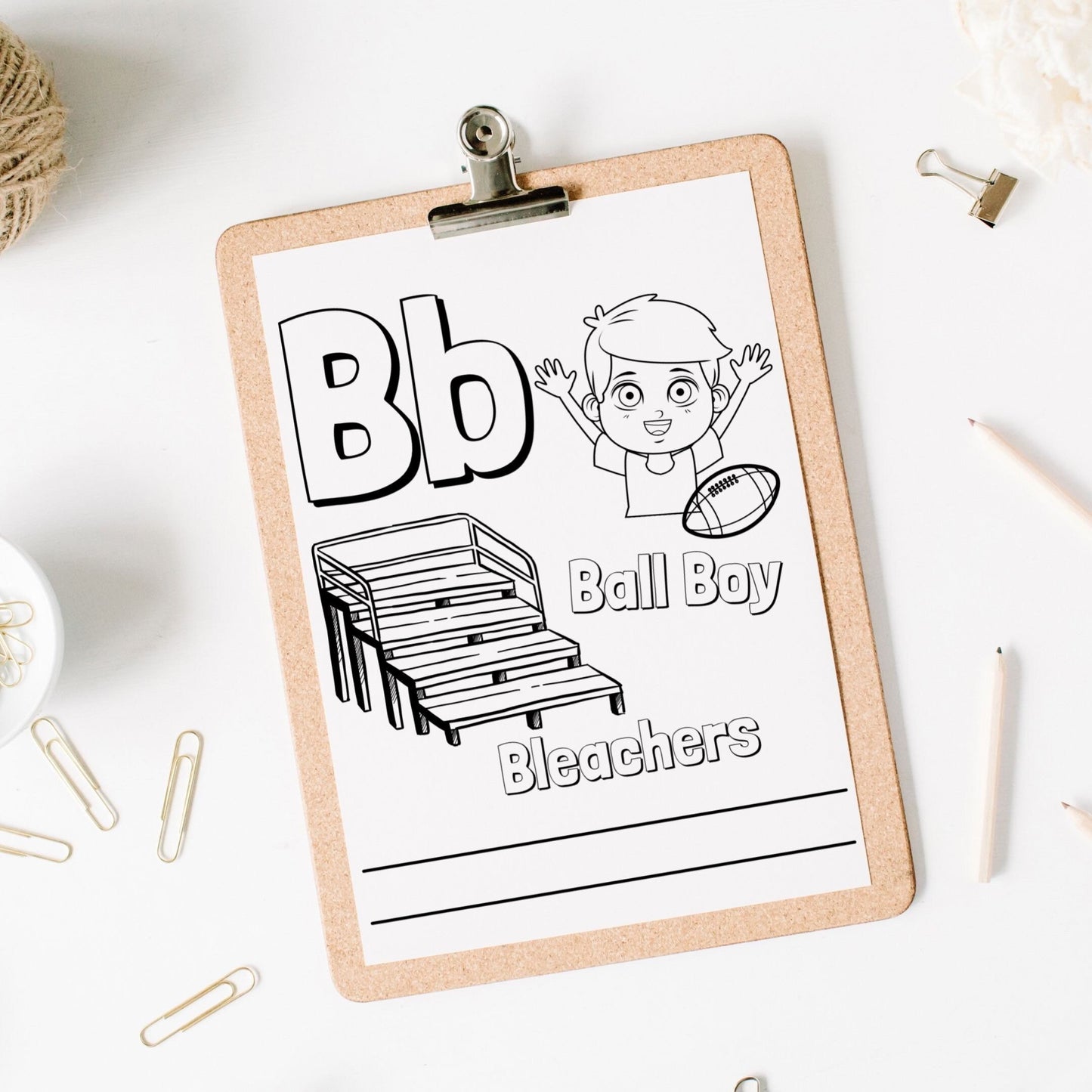 Printable Football Coloring Book for Coaches' Kids *Digital Download*