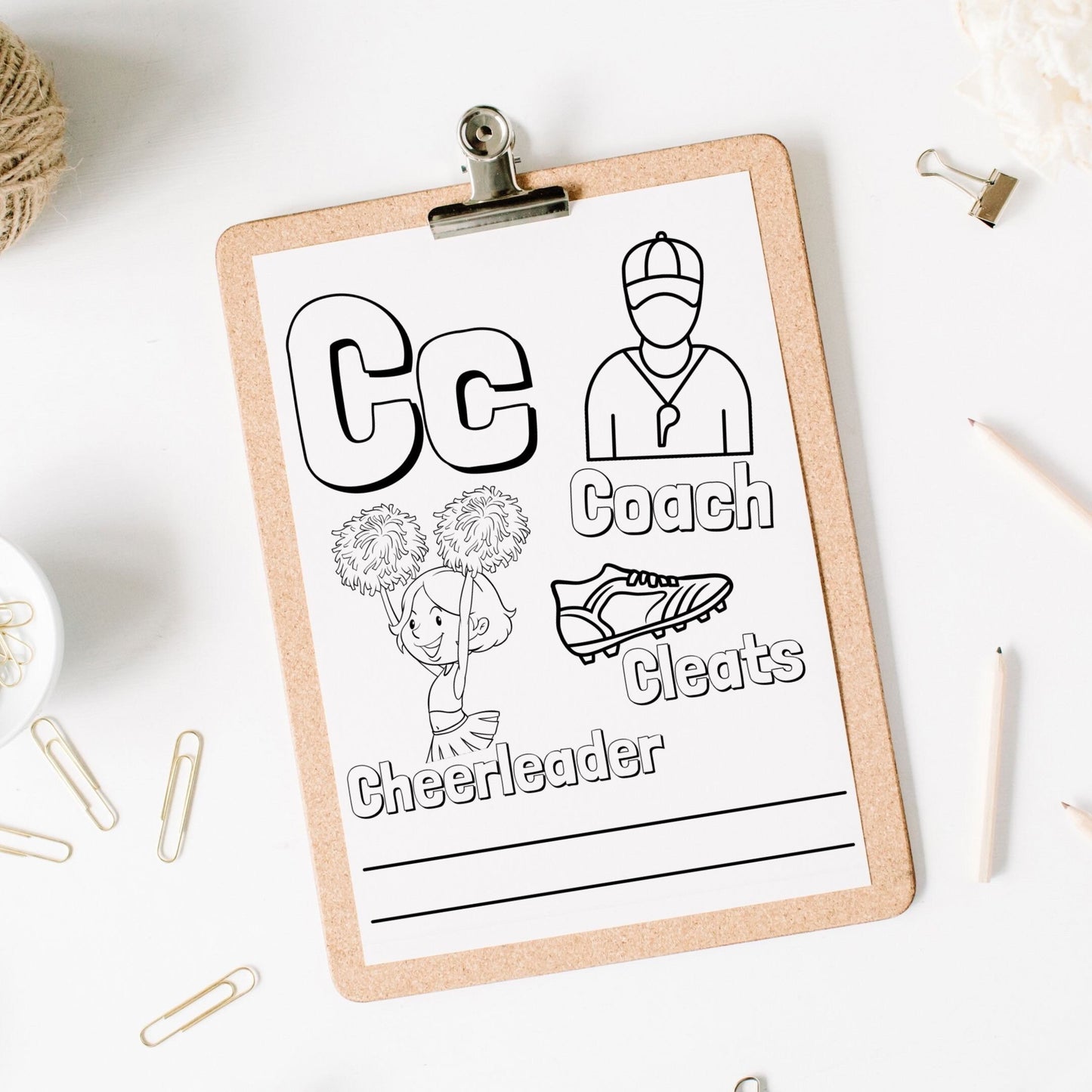 Printable Football Coloring Book for Coaches' Kids *Digital Download*