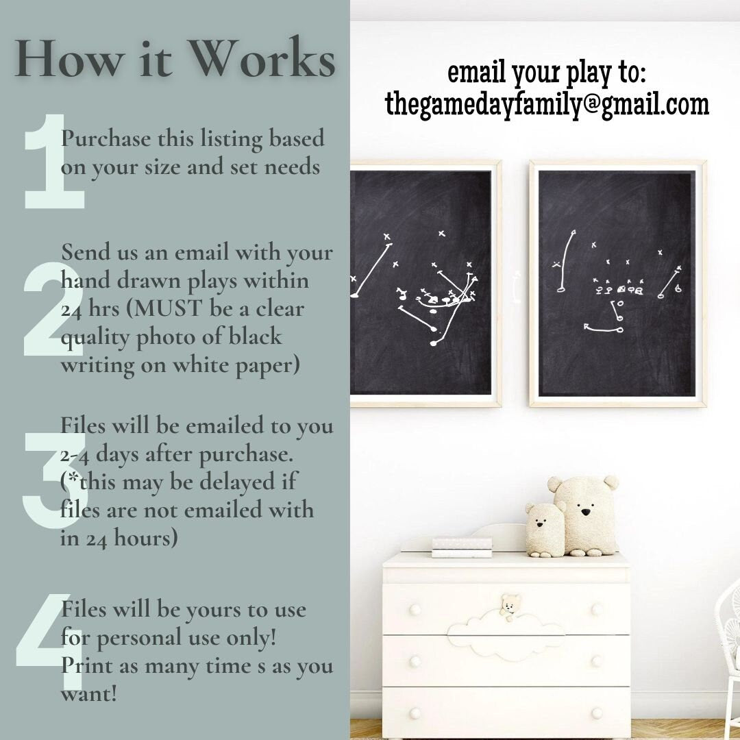 Custom Football Play Printable Decor