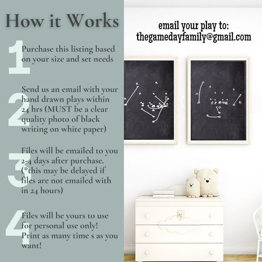 Custom Football Play Printable Decor