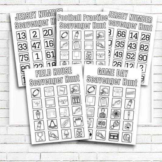 Coach's Kid Football Scavenger Hunts *Digital Download*