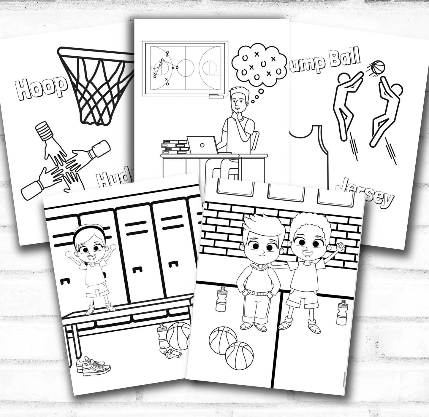Printable Basketball Coloring Book for Coaches' Kids *Digital Download*