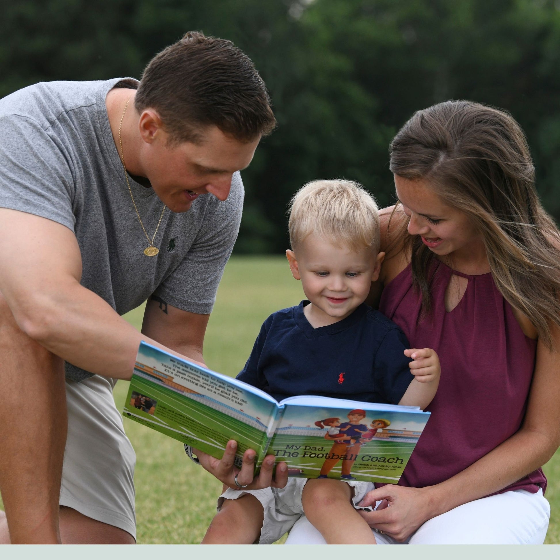 football coaching family reading book