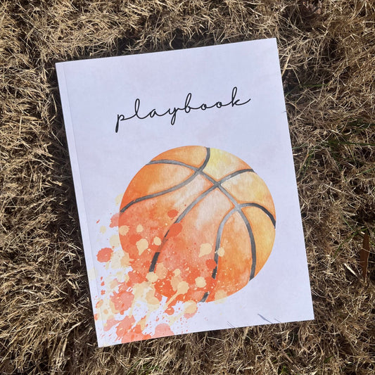 Play Designing Notebook for Basketball Coach: 126 Page Playbook with Court Diagrams for Drawing up Plays, Scouting Notebook Gift for Coach