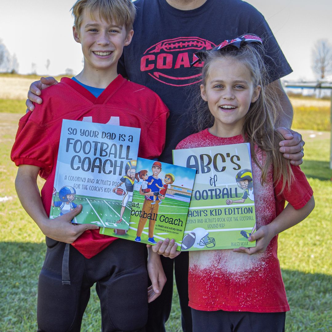 Football Coach’s Kid Book Bundle: 1 Children’s Book and 2 Coloring Books
