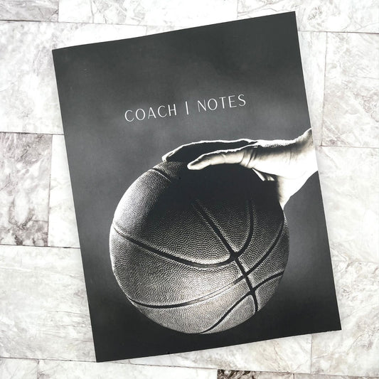 Play Designing Notebook for Basketball Coach: 126 Page Playbook with Court Diagrams for Drawing up Plays, Scouting Notebook Gift for Coach