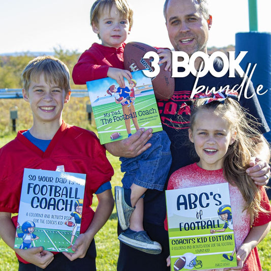Football Coach’s Kid Book Bundle: 1 Children’s Book and 2 Coloring Books