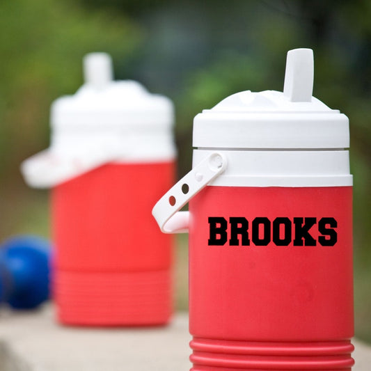 decals for adding player names to baseball water bottles and equipment