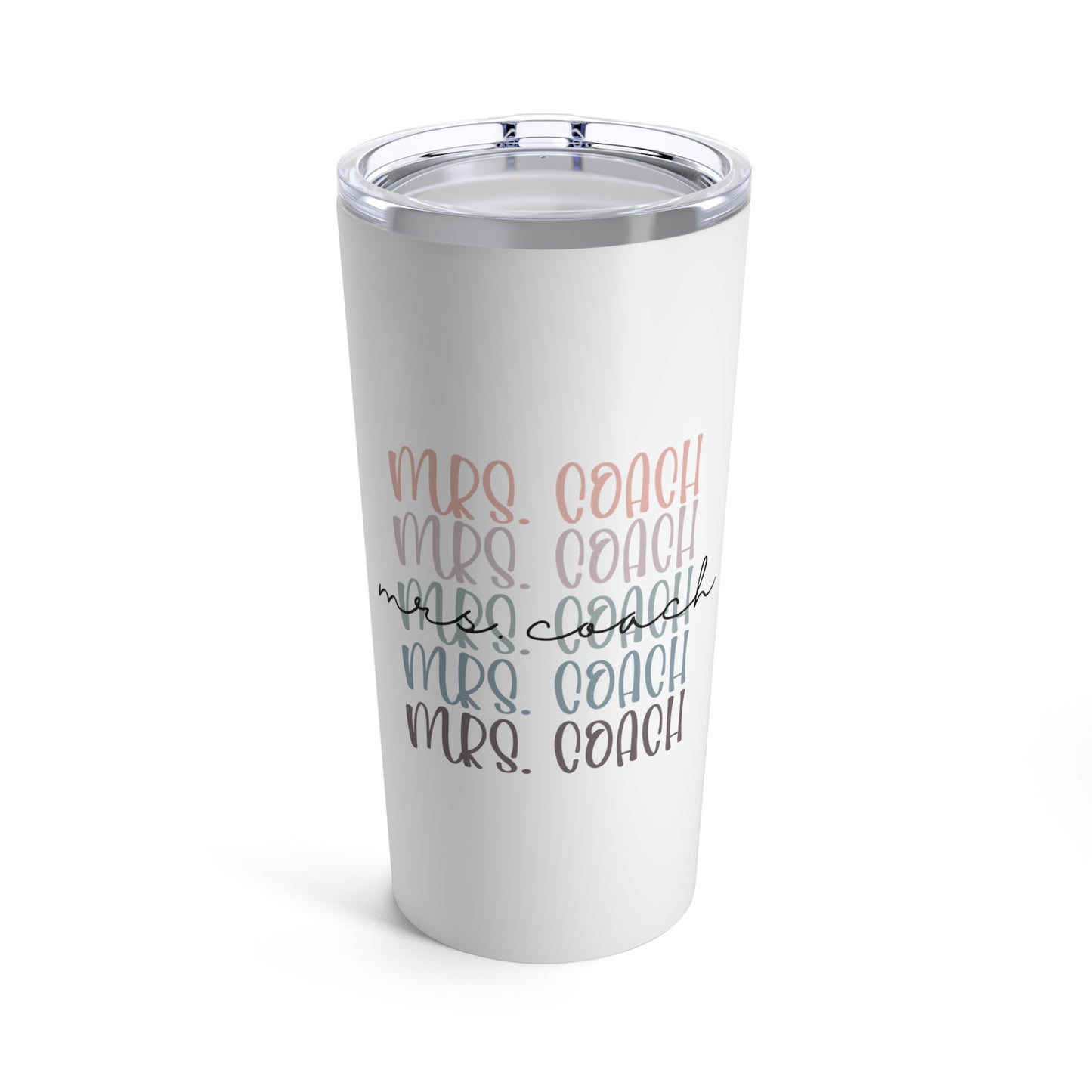 Rainbow Mrs. Coach 20oz Tumbler - Coaches Wife Gift