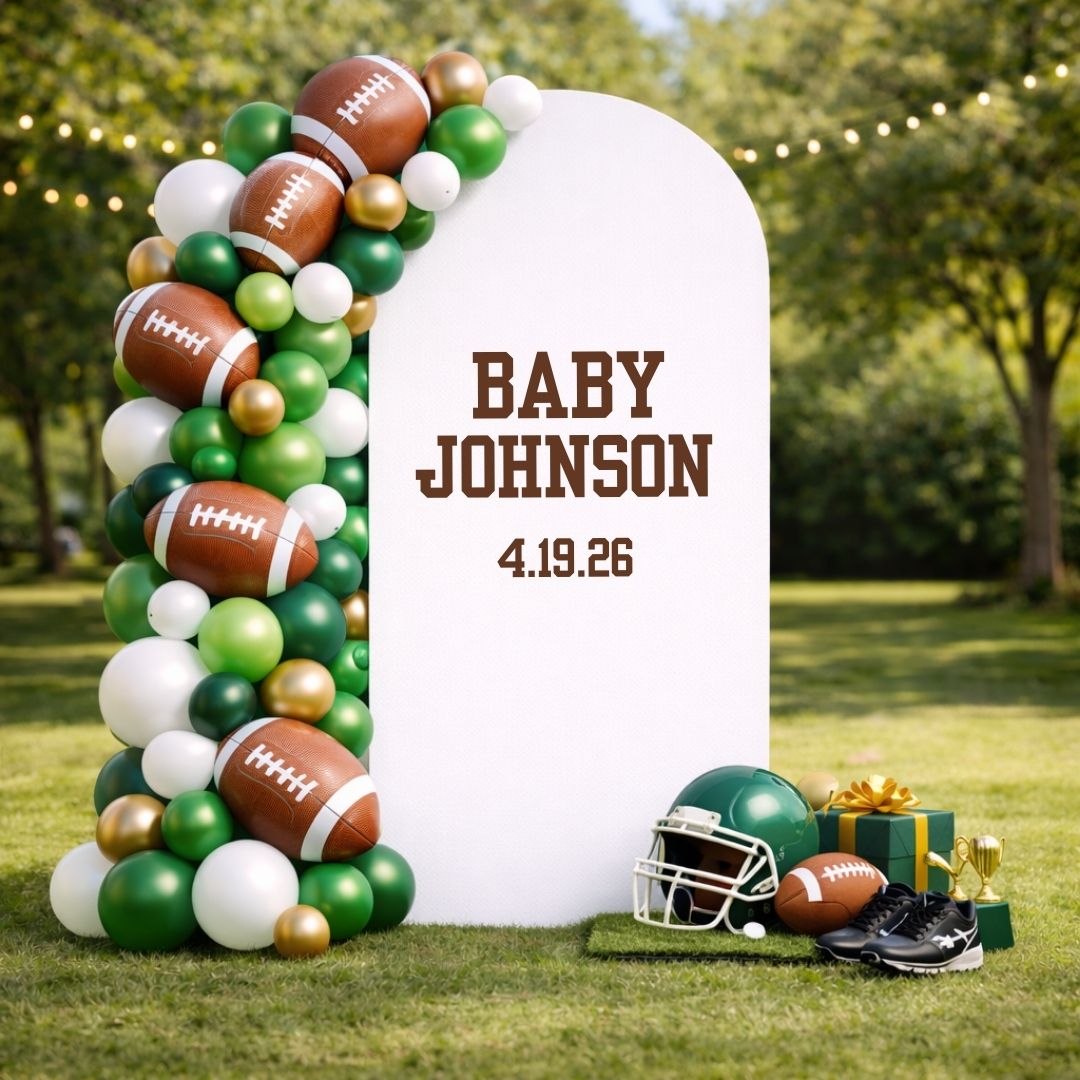 Custom Varsity Baby Name & Due Date Decal
