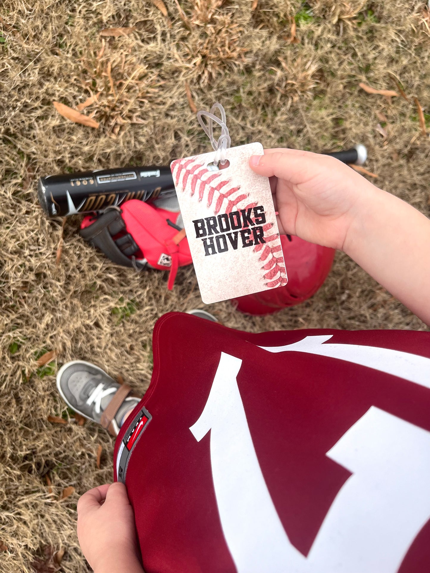 Custom Baseball Kid Bag Tag & Decal Bundle