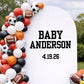 Custom Varsity Baby Name & Due Date Decal