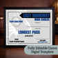 Printable Youth Football Award Editable Template *Digital Download*