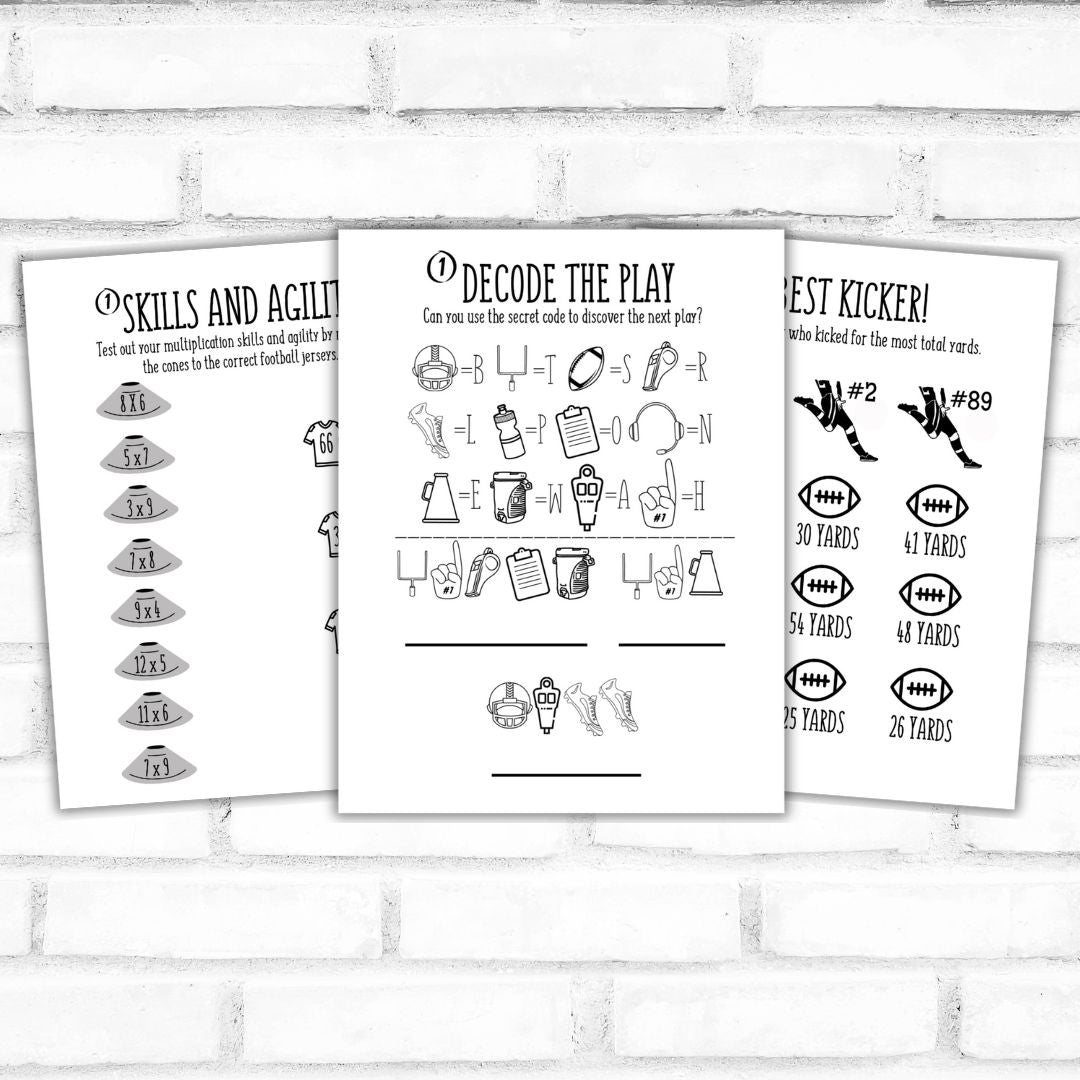 Printable Football Activity Book *Digital Download* The Game Day Family