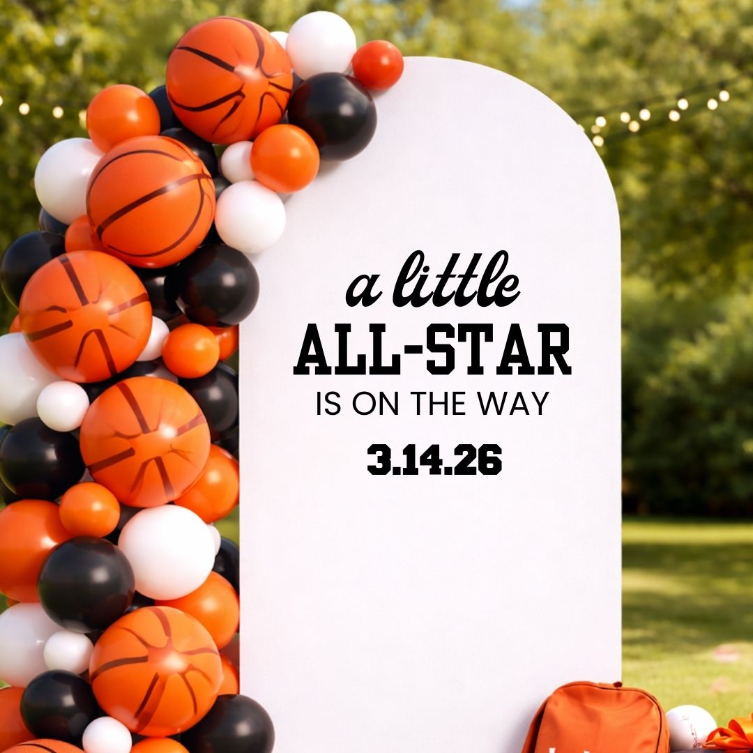 A Little All-Star is on the Way: Baby Shower Decal