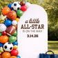 A Little All-Star is on the Way: Baby Shower Decal